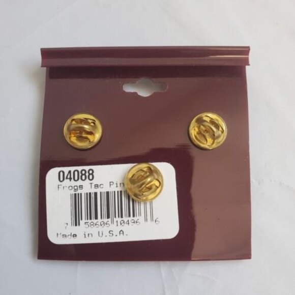 Spoontiques Frogs Tac Pin Art 3 Frogs in Bronze and Silver Collection Jewelry - Picture 3 of 6